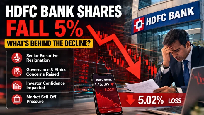 HDFC Bank Shares Drop 5% Amid Governance Concerns HDFC Bank Shares Drop 5% Amid Governance Concerns